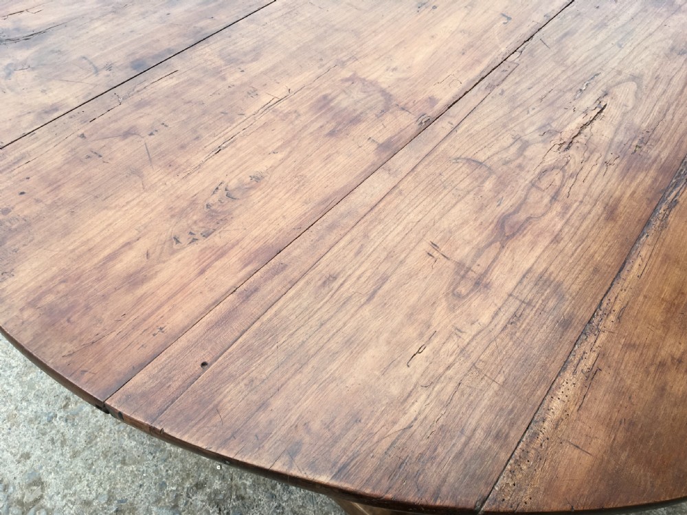 Large Antique French Fruitwood Vendange Table View XI