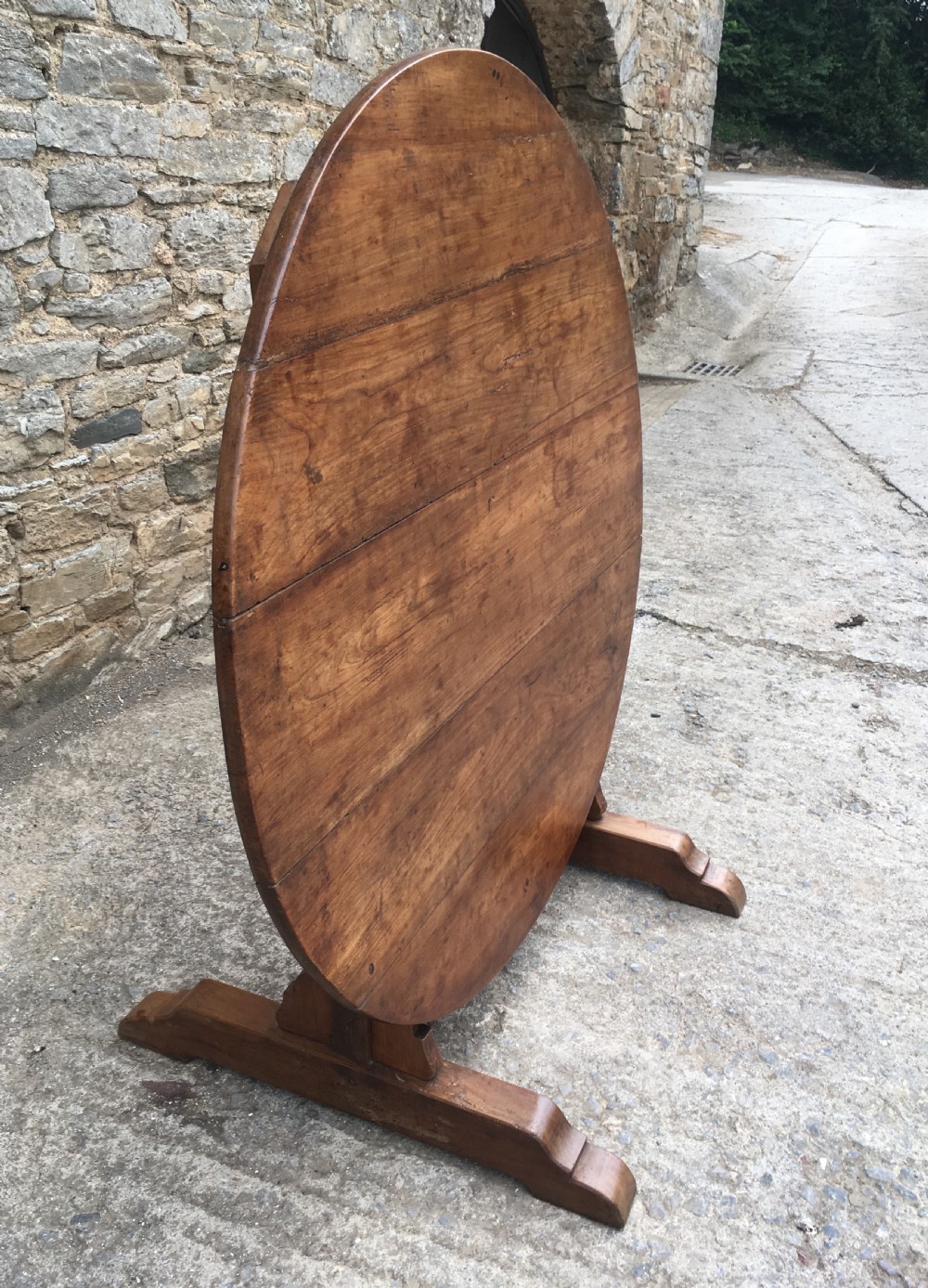 Large Antique French Fruitwood Vendange Table View XIII