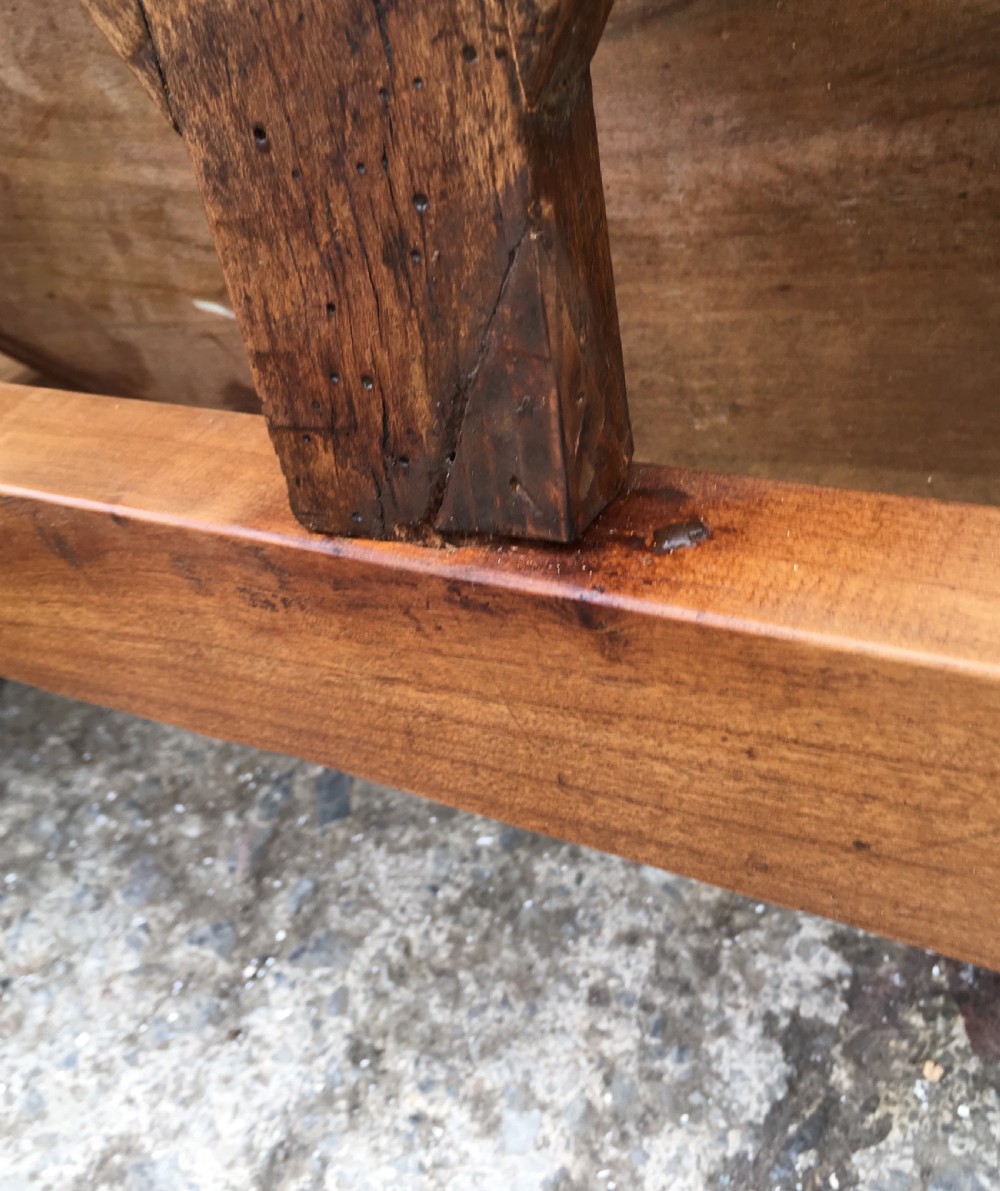 Large Antique French Fruitwood Vendange Table View XVI