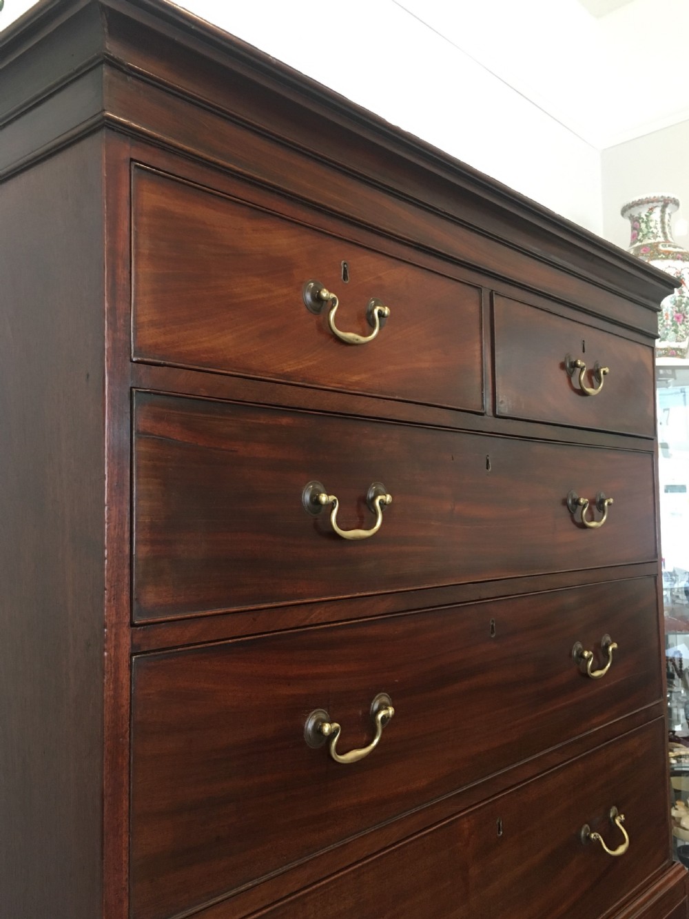 Antique Georgian Mahogany Tallboy Chest on Chest View IX