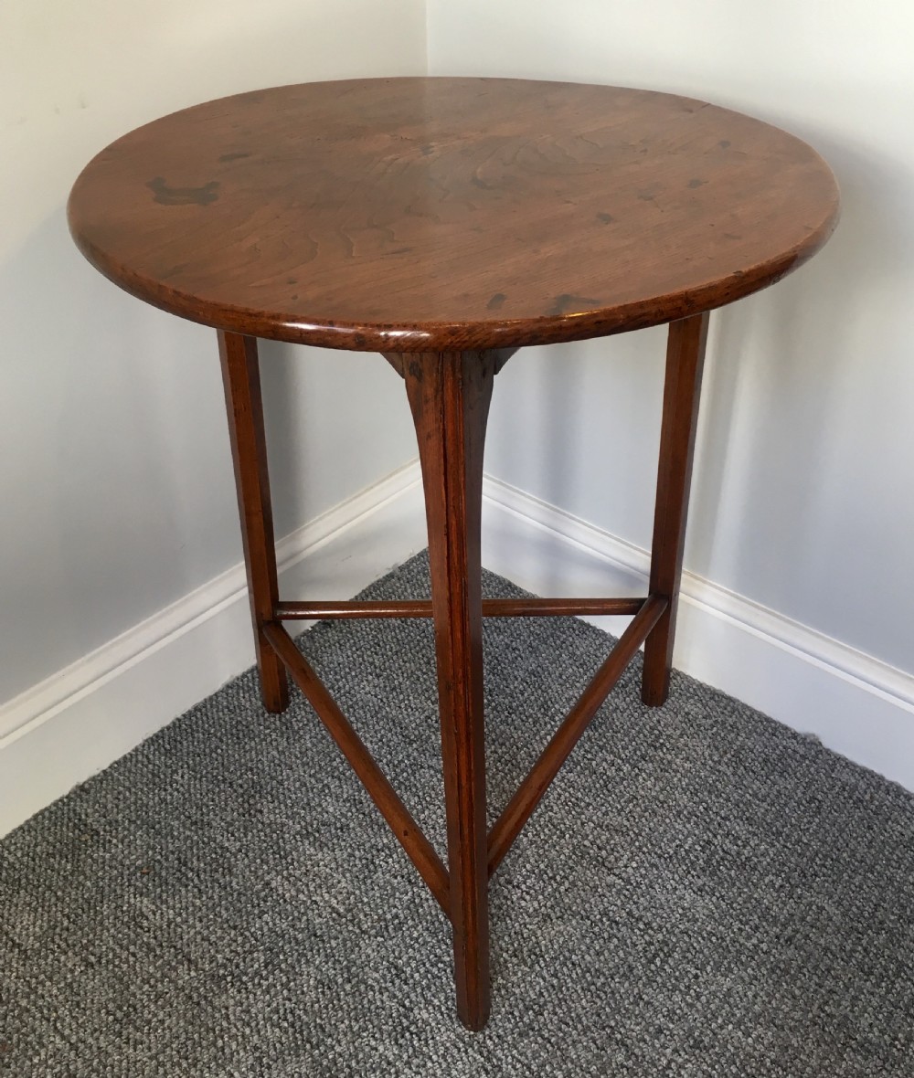 Antique 19th Century Elm Cricket Table 