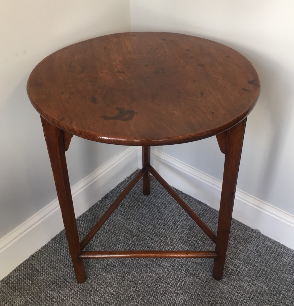 Antique 19th Century Elm Cricket Table  View II