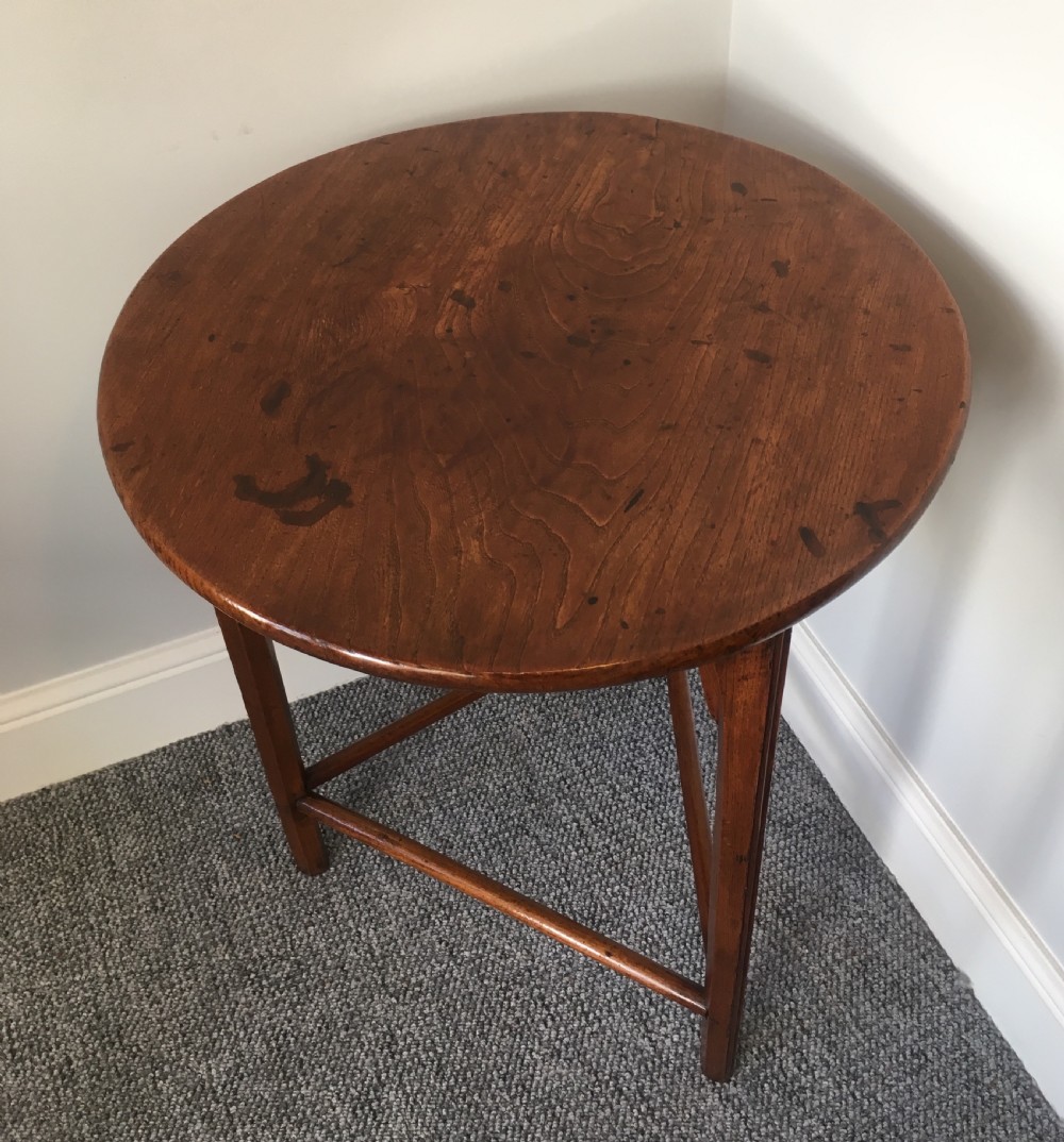 Antique 19th Century Elm Cricket Table  View IV