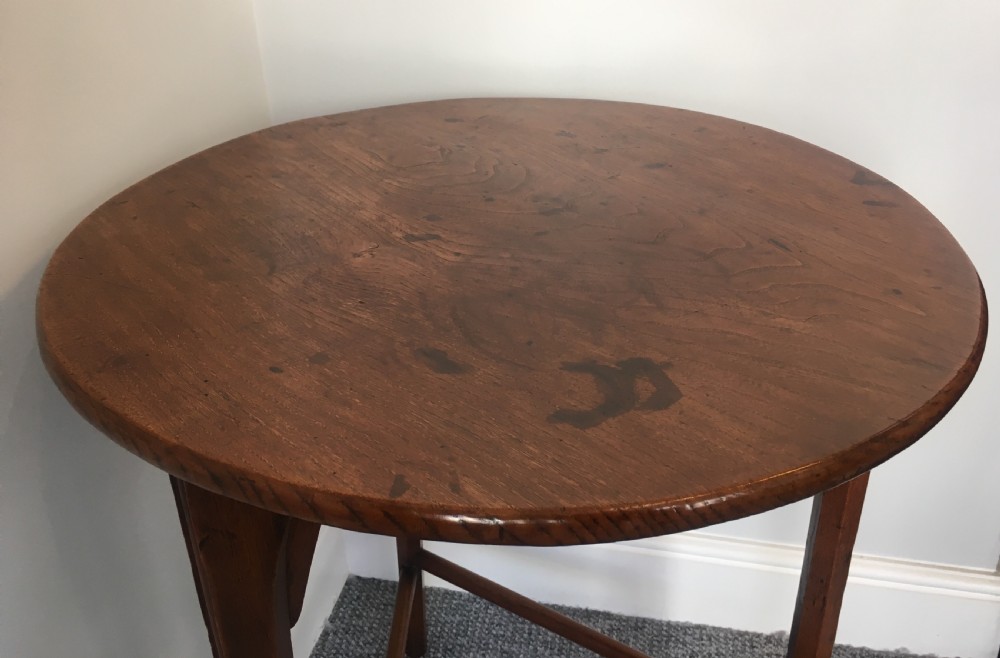Antique 19th Century Elm Cricket Table  View V