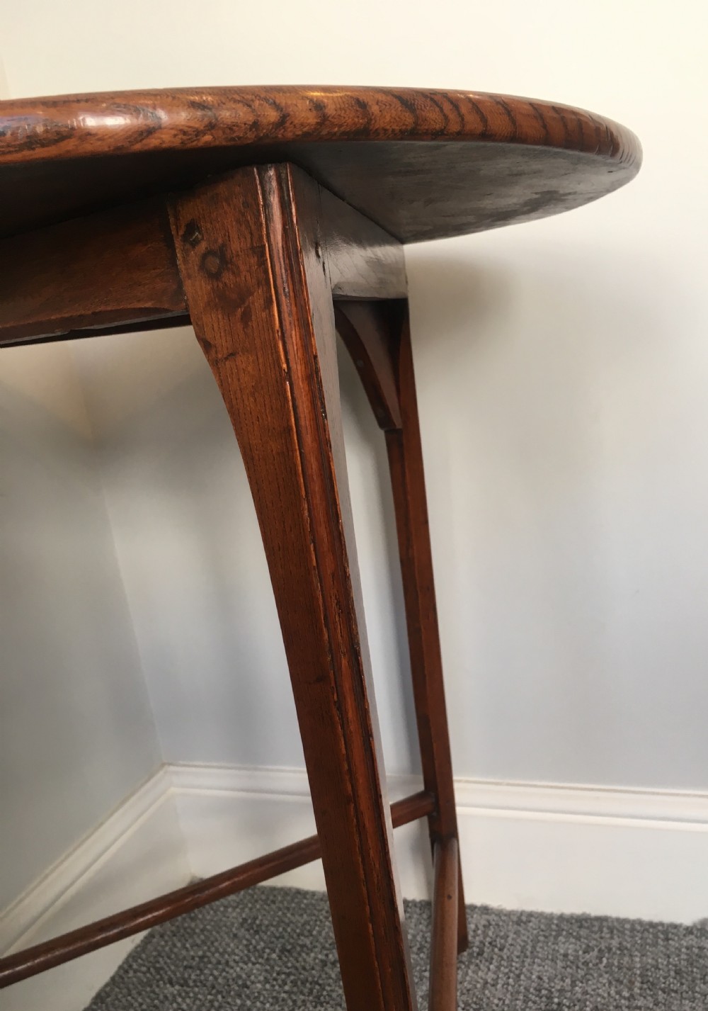 Antique 19th Century Elm Cricket Table  View VI