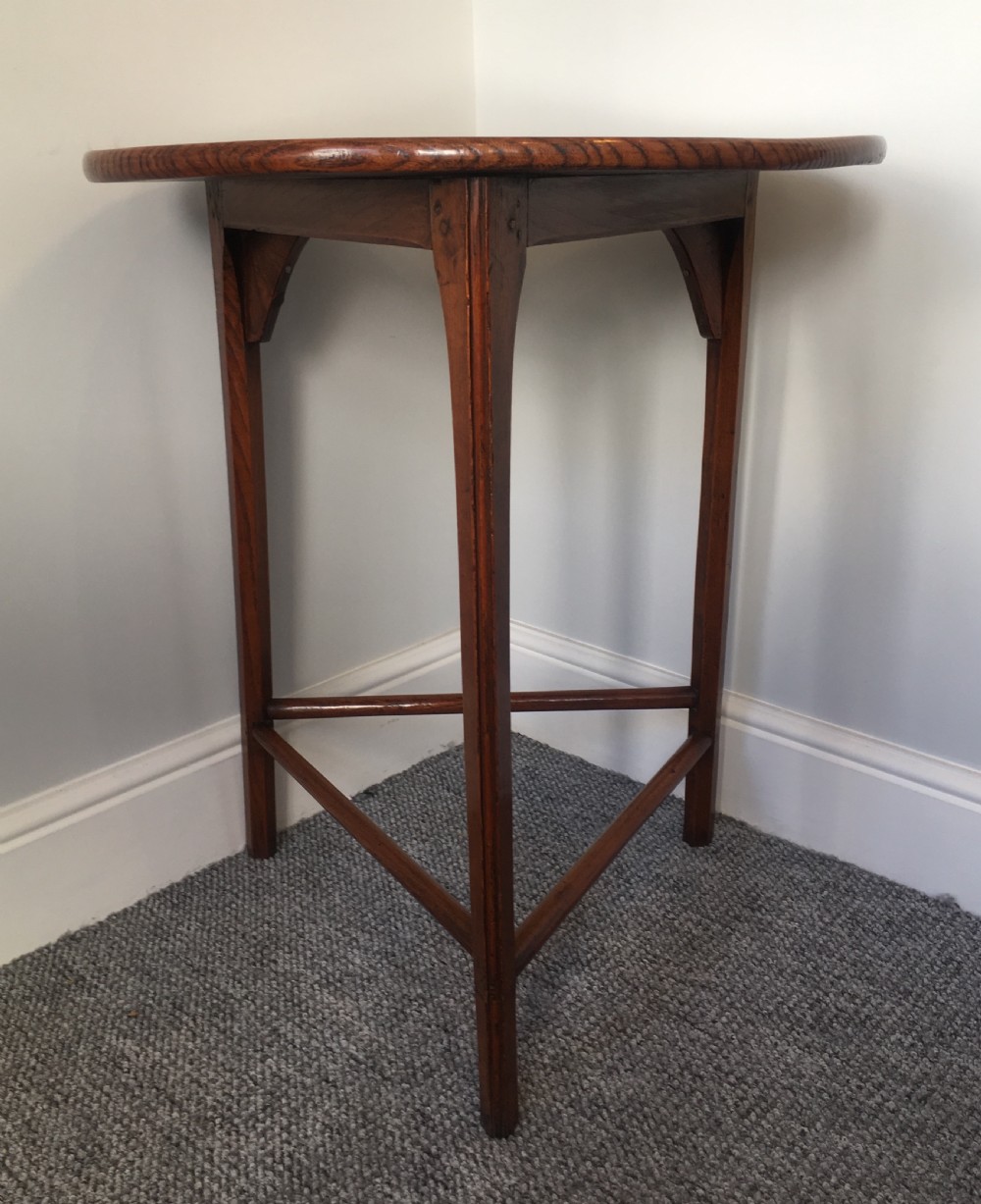 Antique 19th Century Elm Cricket Table  View VII