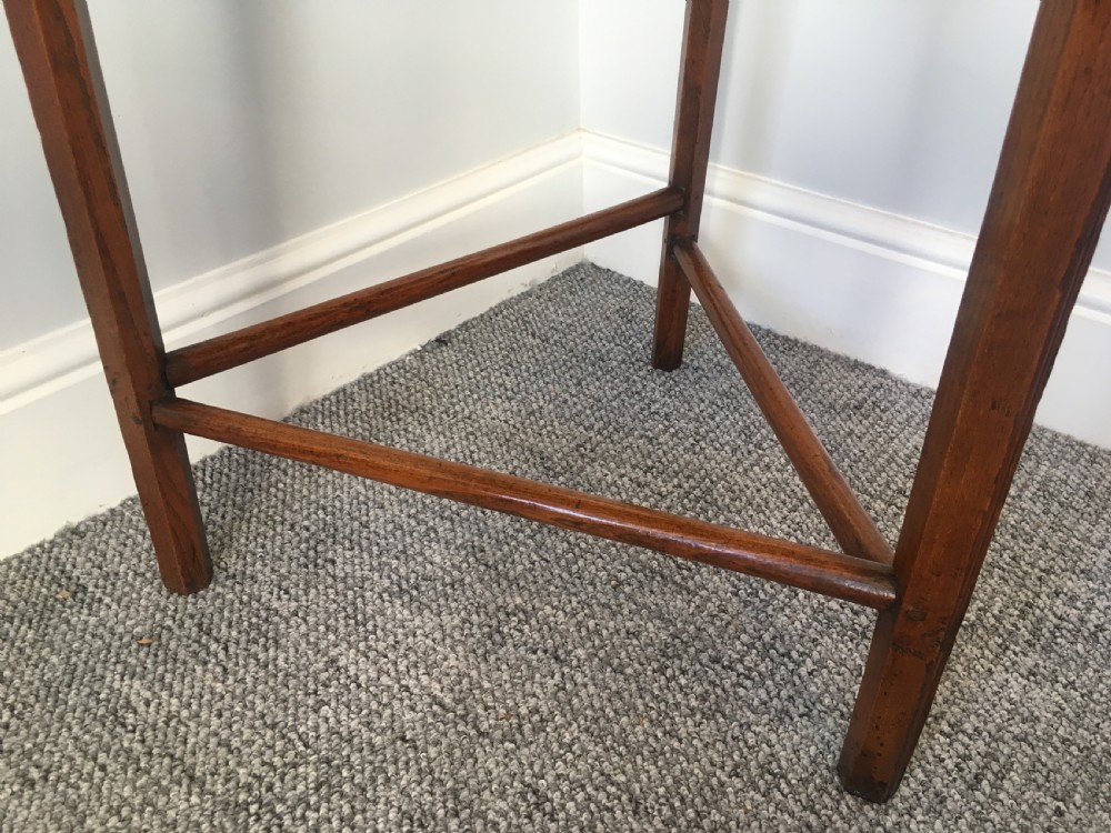 Antique 19th Century Elm Cricket Table  View VIII