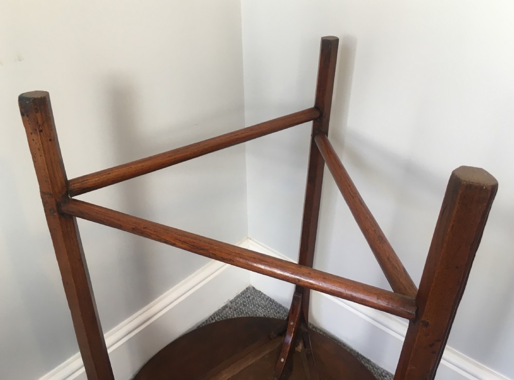 Antique 19th Century Elm Cricket Table  View XI