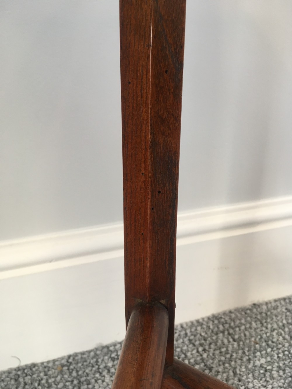 Antique 19th Century Elm Cricket Table  View XII