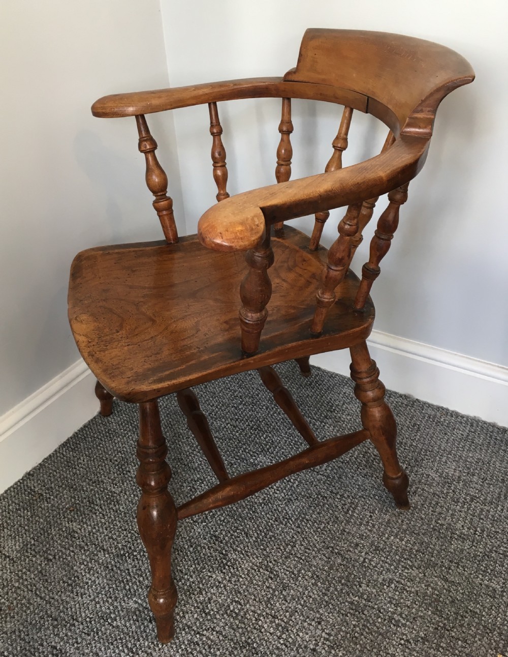 Good Quality Antique Smokers Bow Armchair View IV
