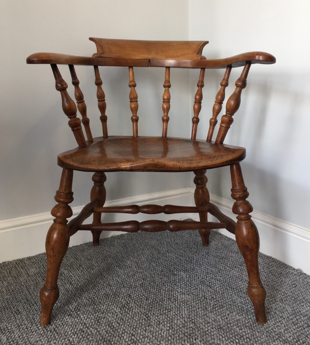 Good Quality Antique Smokers Bow Armchair View VIII