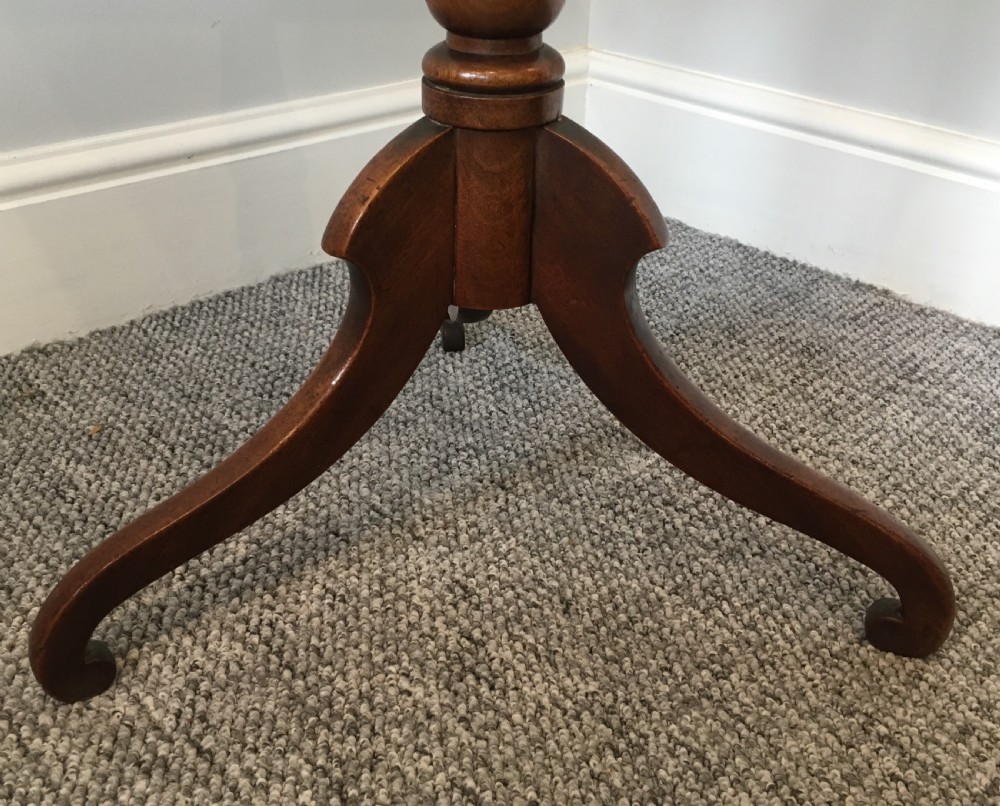 Antique Regency Mahogany Tilt Top Wine Table  View V