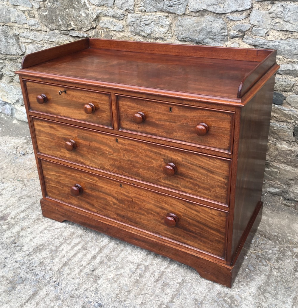 Antique Victorian Mahogany Chest of Drawers with Gallery View III