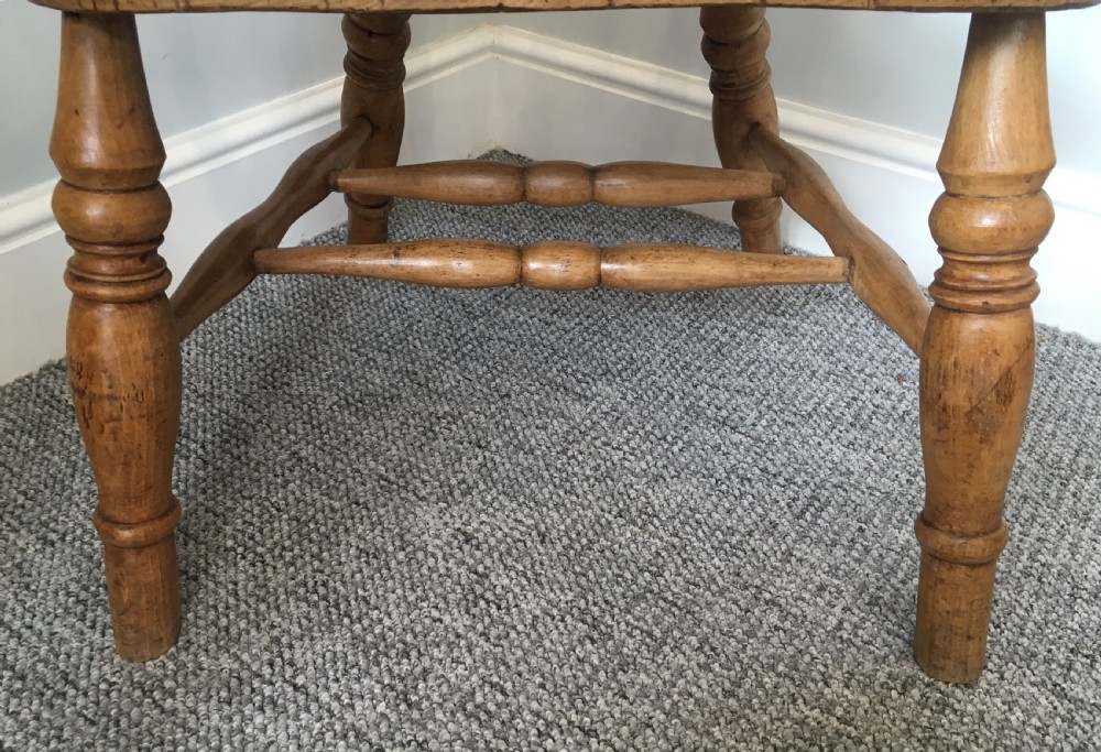 Antique Beech Smokers Bow Armchair by J Elliot and Son View XI
