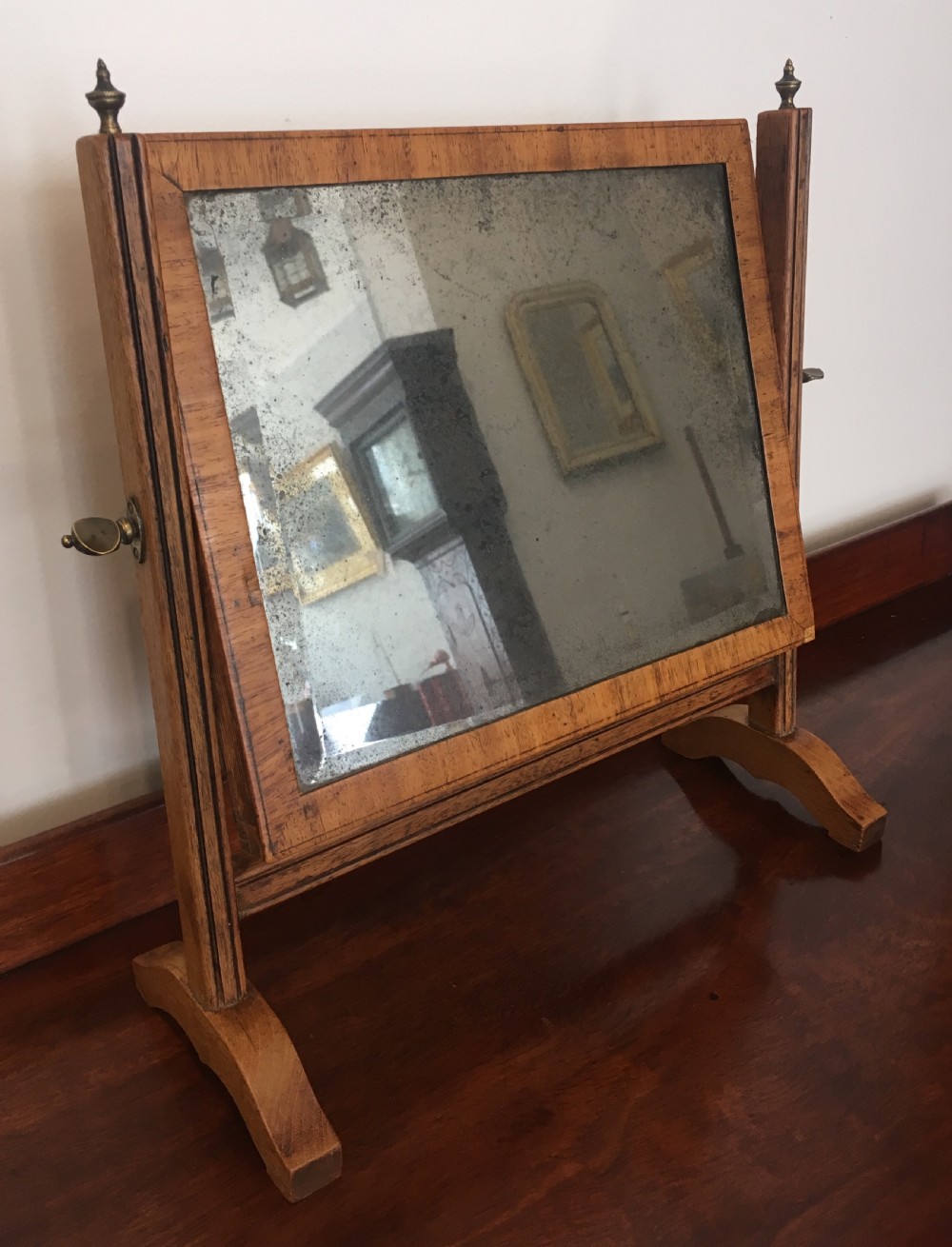Antique Regency Mahogany Swing Dressing Mirror
