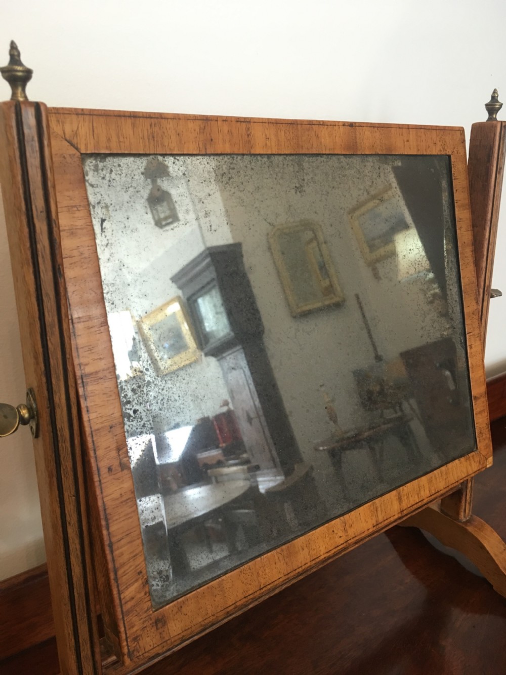 Antique Regency Mahogany Swing Dressing Mirror View IV