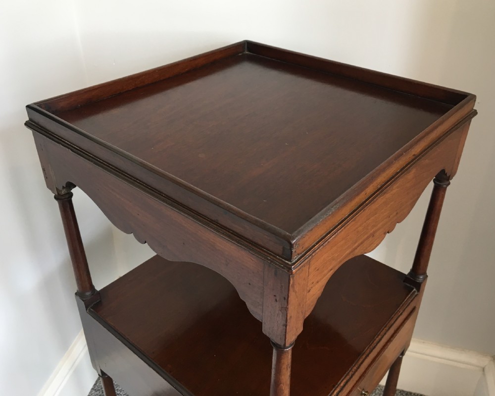 Antique Victorian Mahogany Two Tier Stand  View V