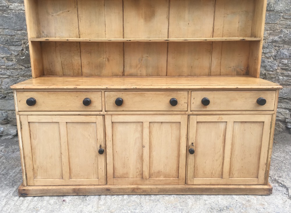 Huge Antique Georgian Stripped Pine Westcountry Dresser View V