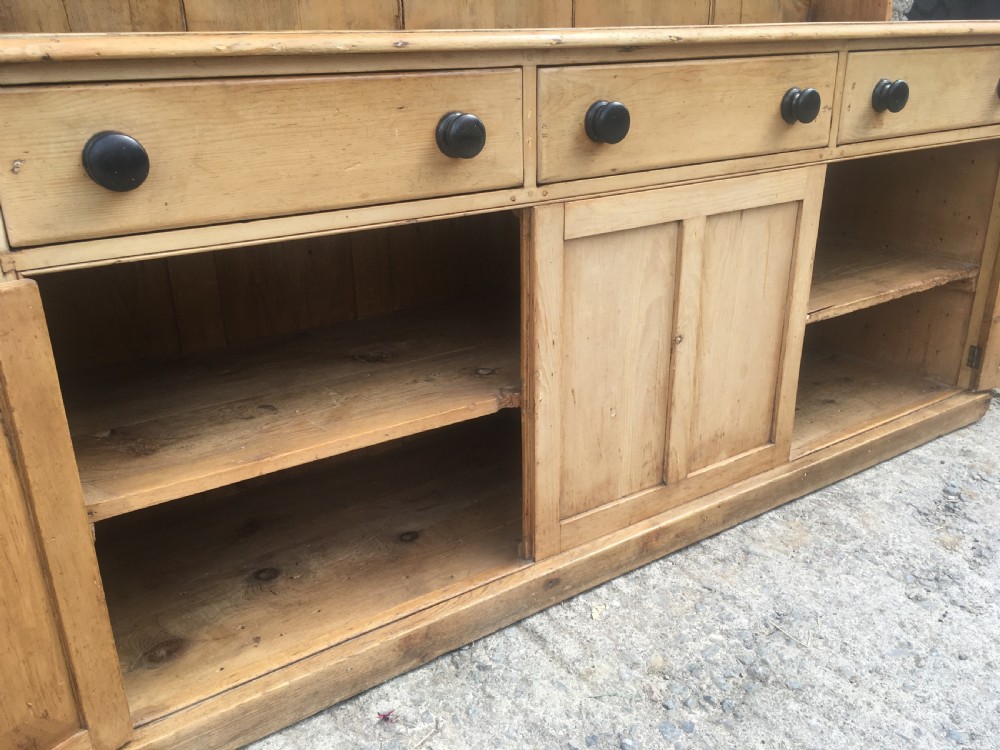 Huge Antique Georgian Stripped Pine Westcountry Dresser View IX