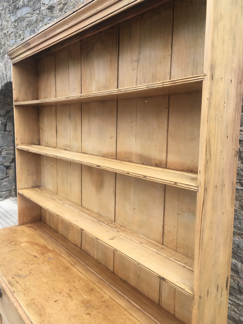 Huge Antique Georgian Stripped Pine Westcountry Dresser View XIII