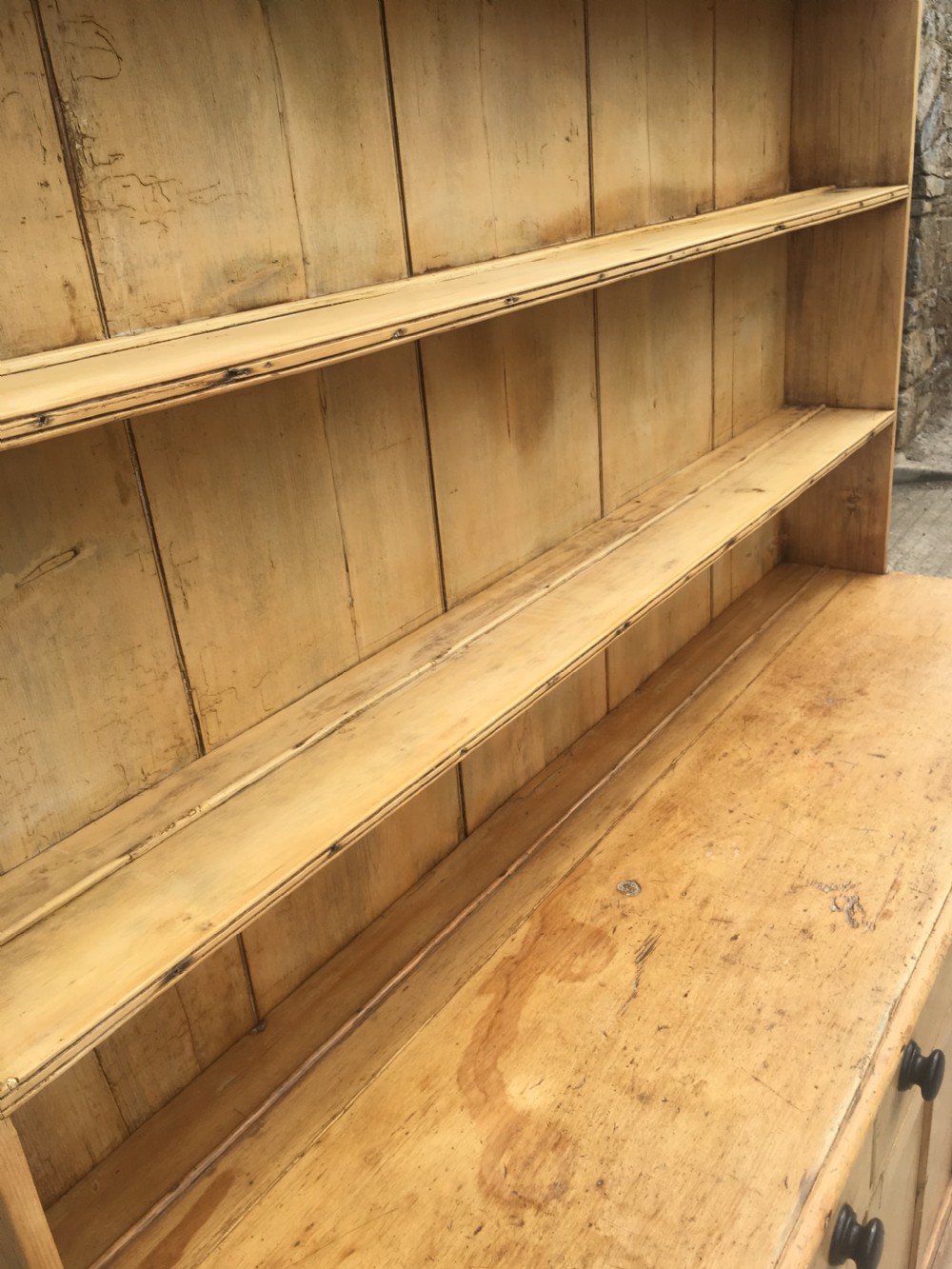 Huge Antique Georgian Stripped Pine Westcountry Dresser View XIV