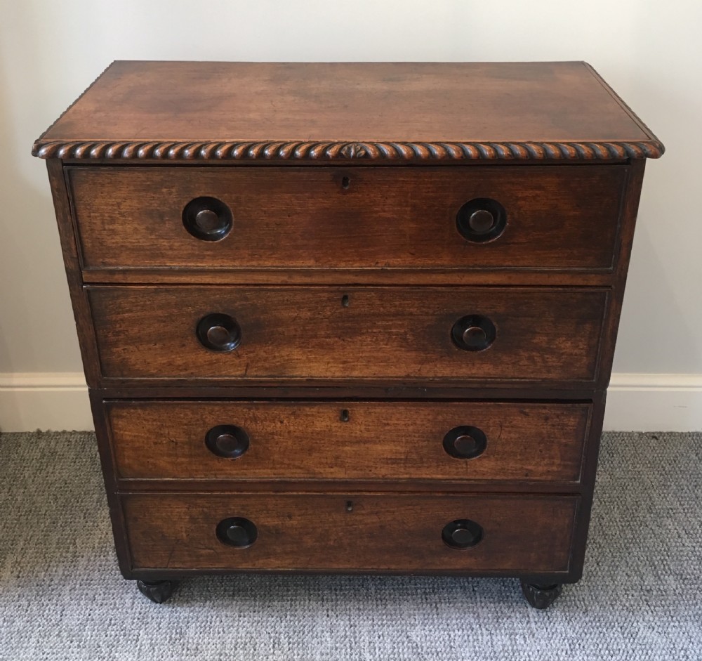 Small Anglo Indian Teak Campaign Chest of Drawers View II