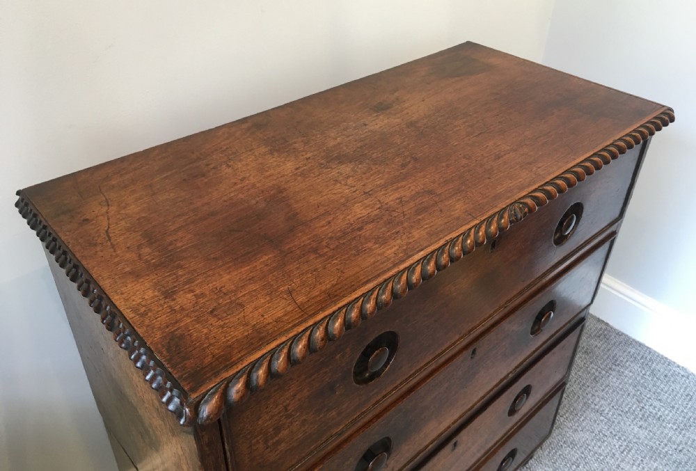 Small Anglo Indian Teak Campaign Chest of Drawers View V