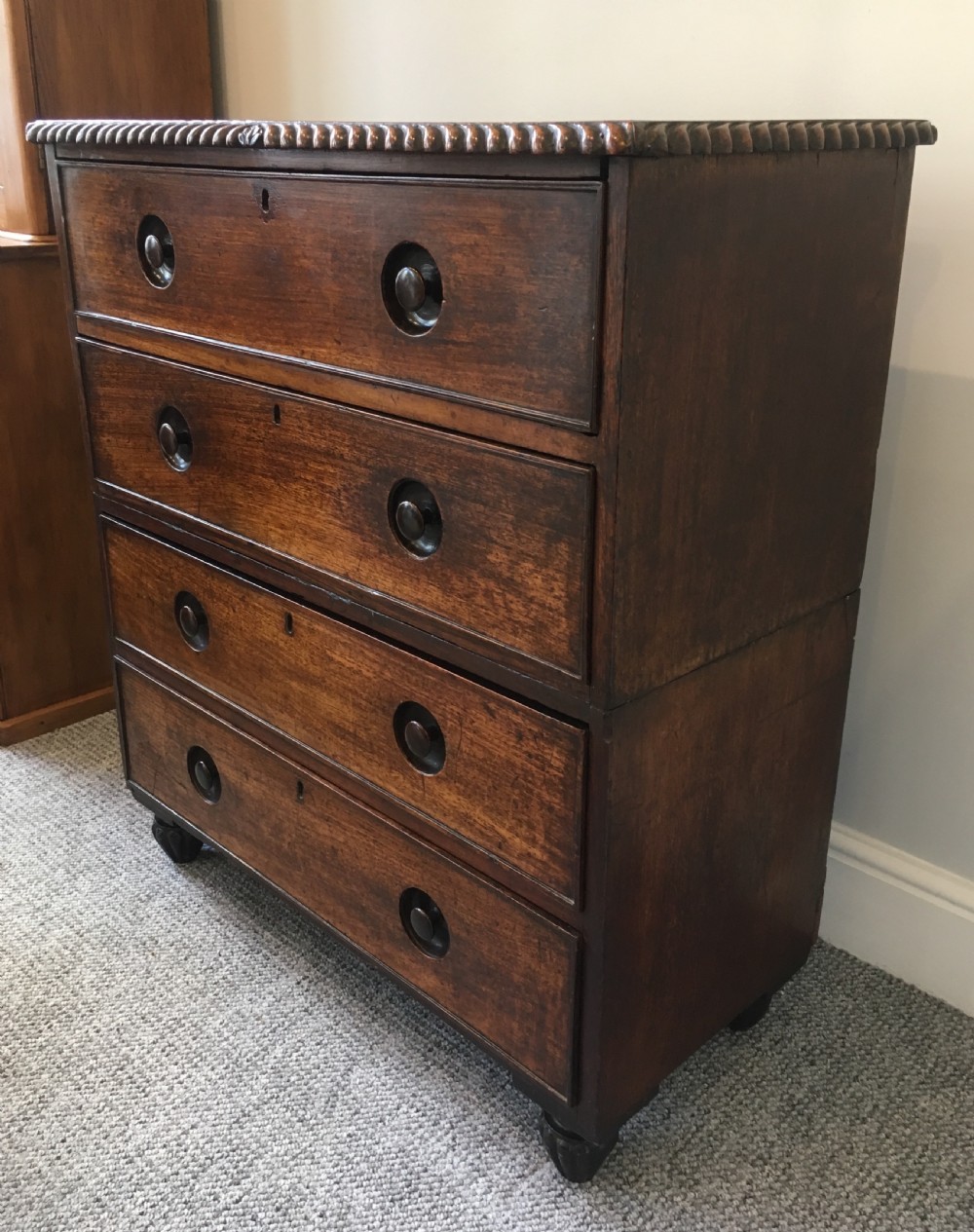 Small Anglo Indian Teak Campaign Chest of Drawers View IX