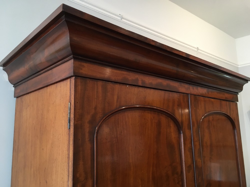 Antique Victorian Mahogany Linen Press Cupboard View XII