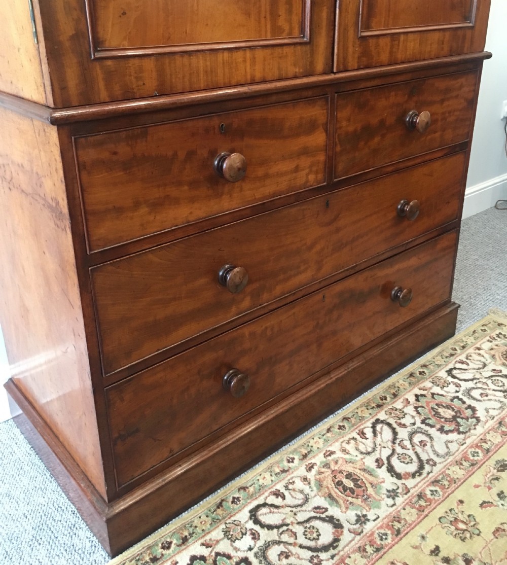 Antique Victorian Mahogany Linen Press Cupboard View XIV