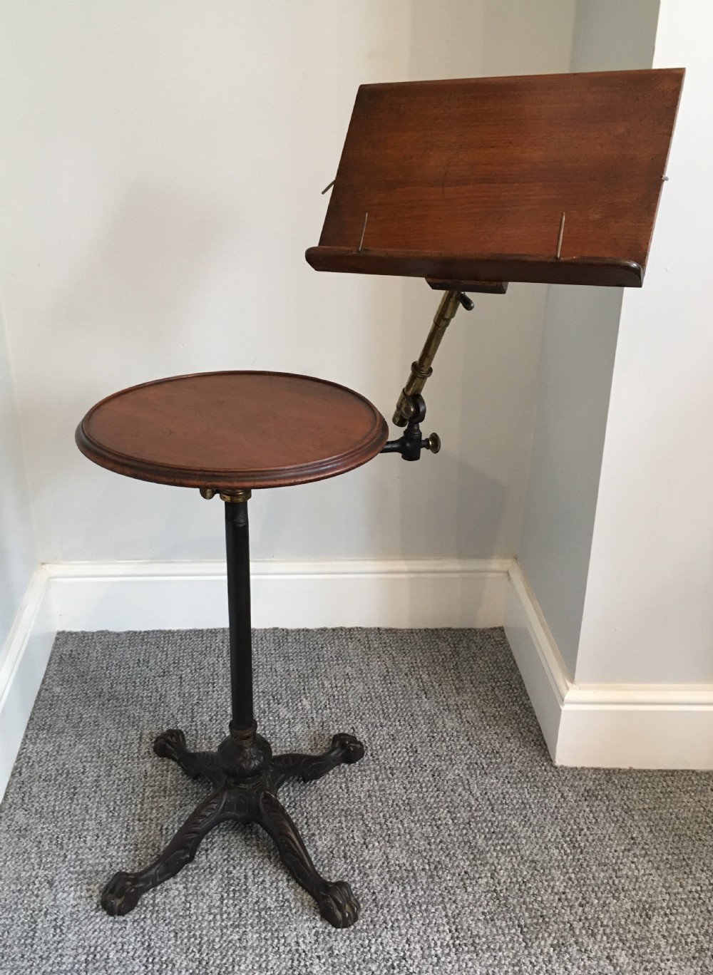 Antique Victorian Adjustable Reading Stand  View II