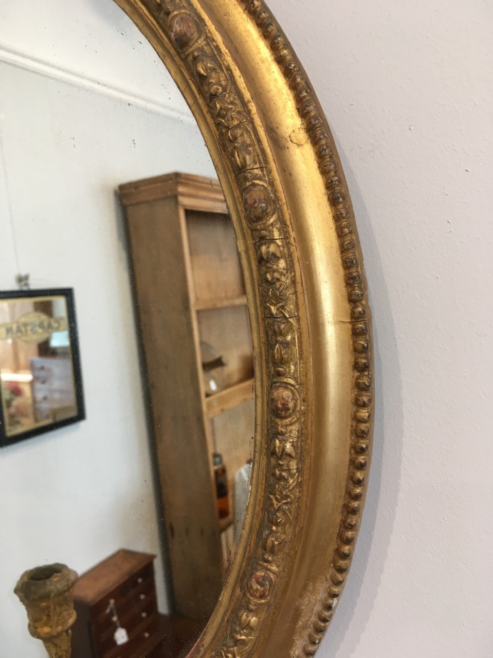 Pair of Antique Victorian Gilt Girandole Wall Mirrors View XI