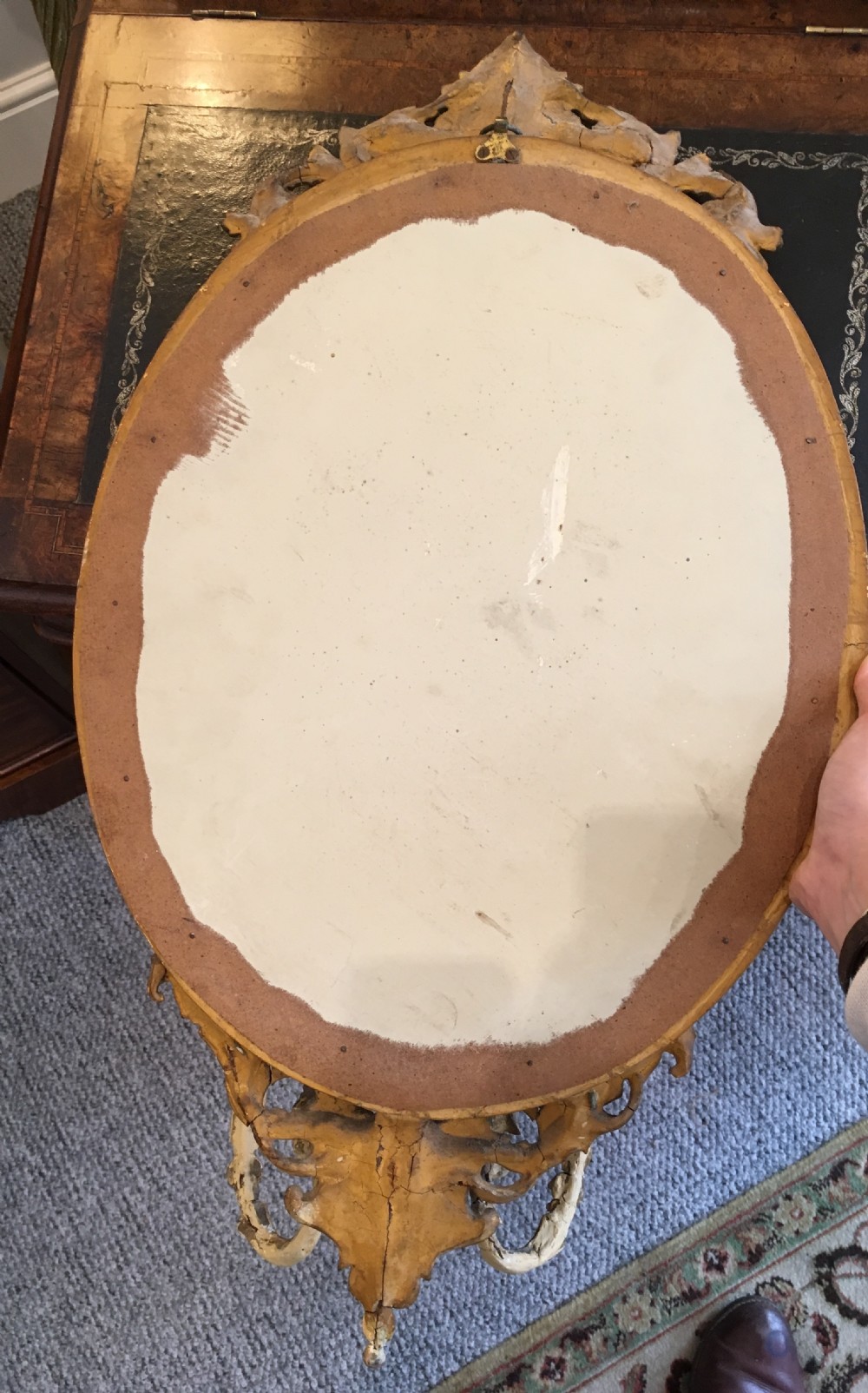 Pair of Antique Victorian Gilt Girandole Wall Mirrors View XIII