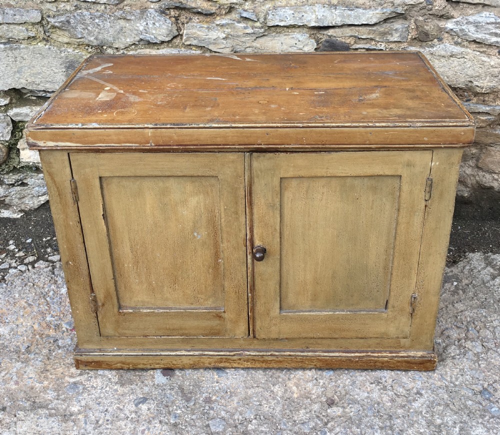 Small Antique 19th Century Painted Pine Cupboard View II