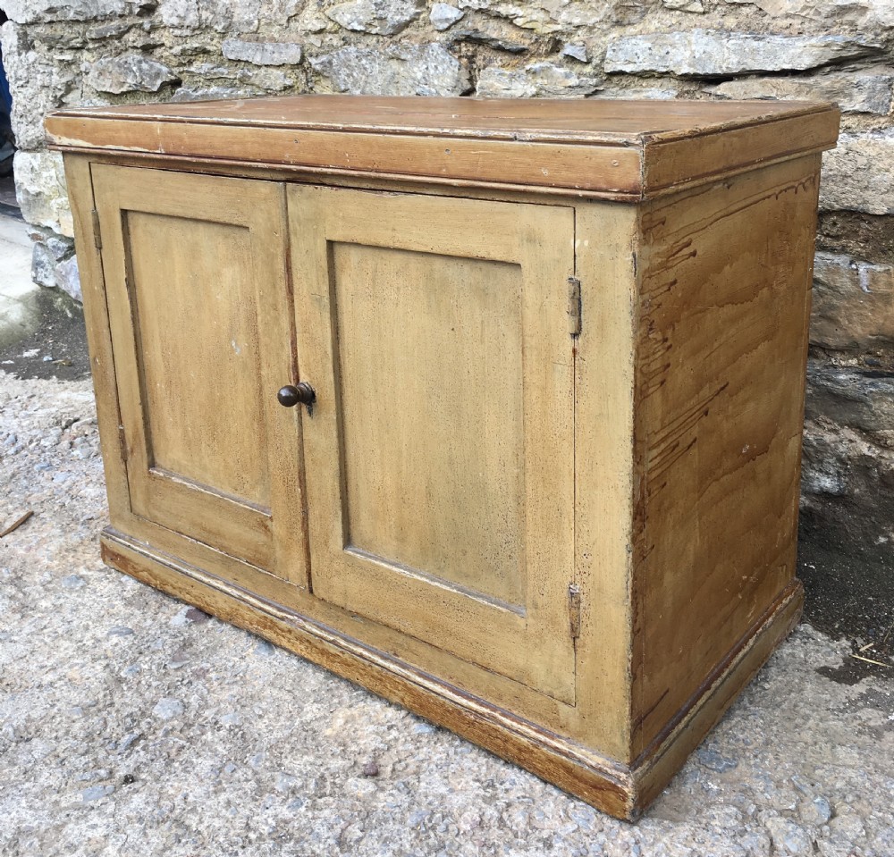 Small Antique 19th Century Painted Pine Cupboard View IV