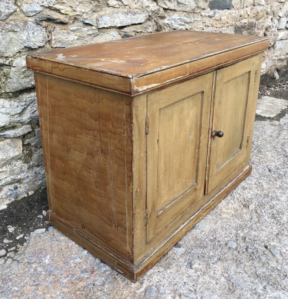 Small Antique 19th Century Painted Pine Cupboard View V