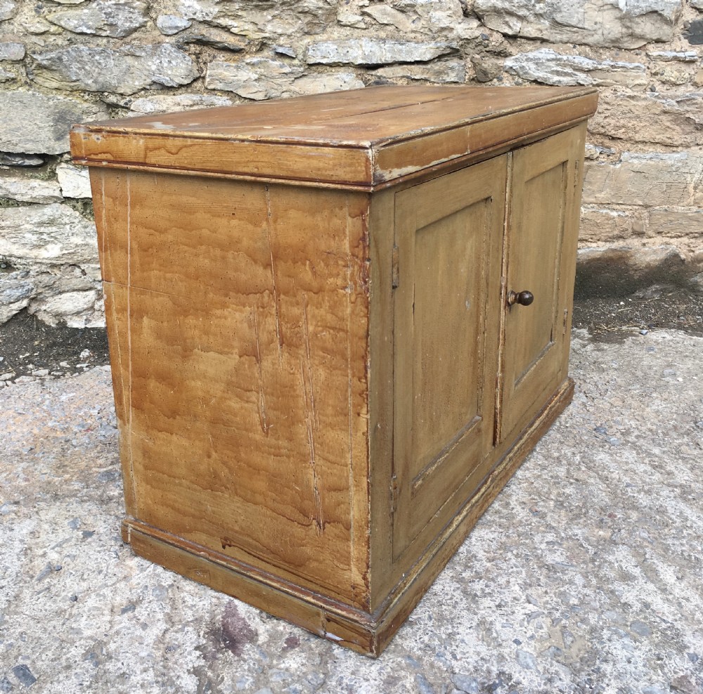 Small Antique 19th Century Painted Pine Cupboard View XVI