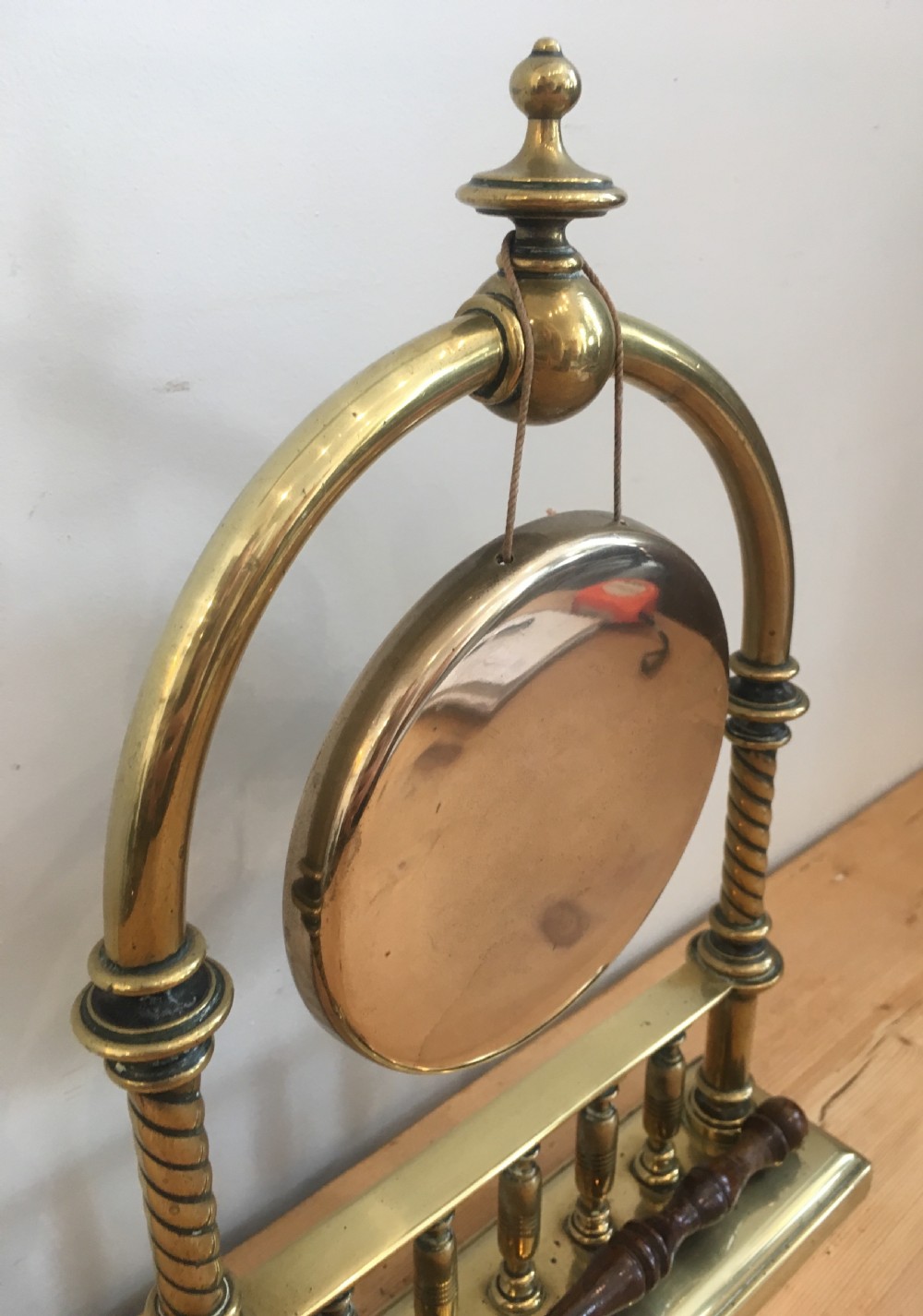 Antique Brass Tabletop Dinner Gong  View VII