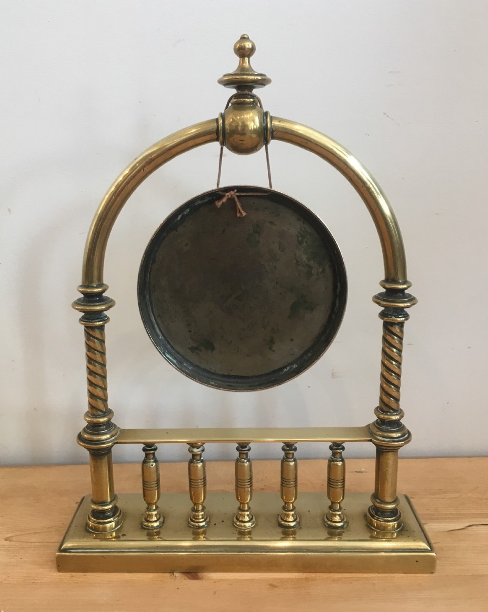 Antique Brass Tabletop Dinner Gong  View VIII