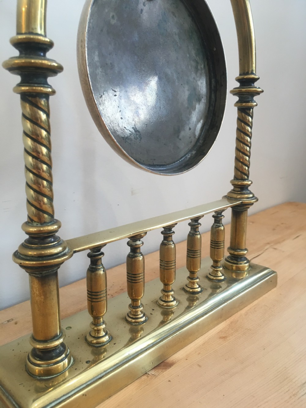 Antique Brass Tabletop Dinner Gong  View IX