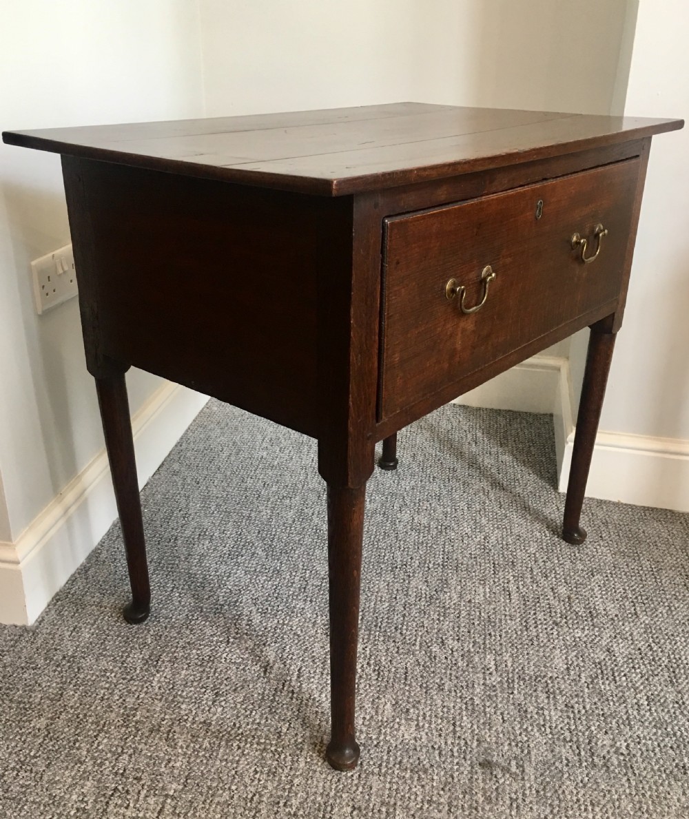 18th Century Georgian Oak Side Table on Pad Feet View III
