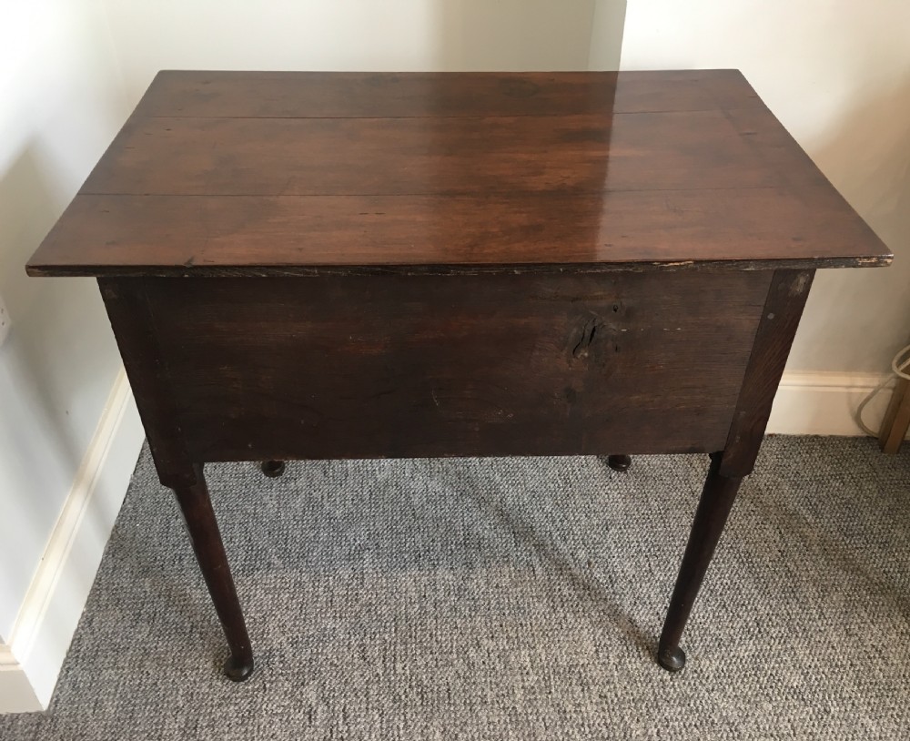 18th Century Georgian Oak Side Table on Pad Feet View IV