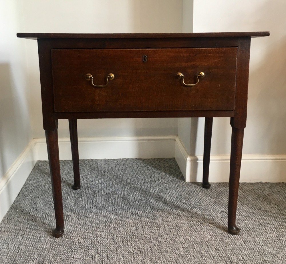 18th Century Georgian Oak Side Table on Pad Feet View VII