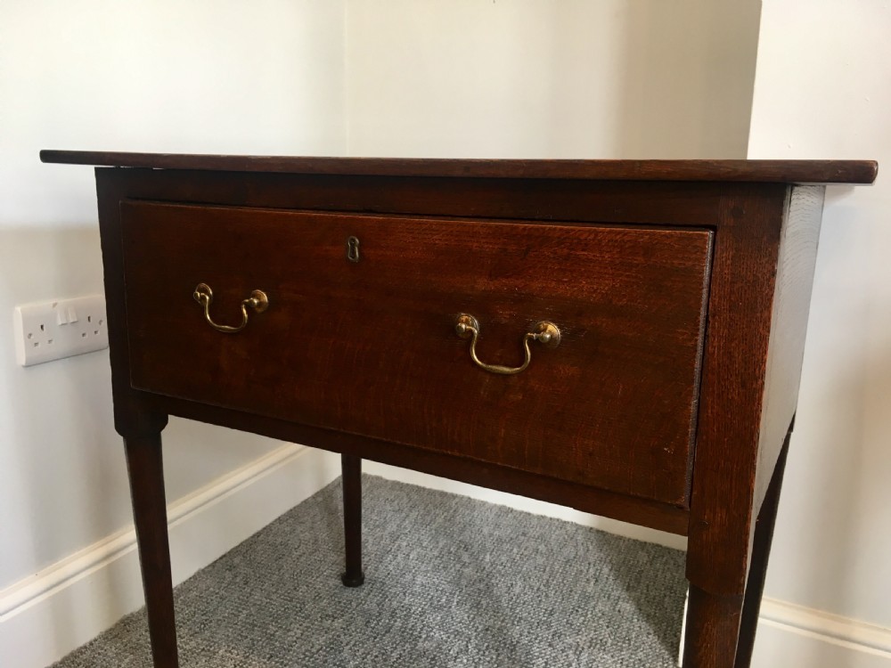 18th Century Georgian Oak Side Table on Pad Feet View IX