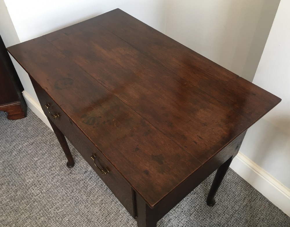 18th Century Georgian Oak Side Table on Pad Feet View XI