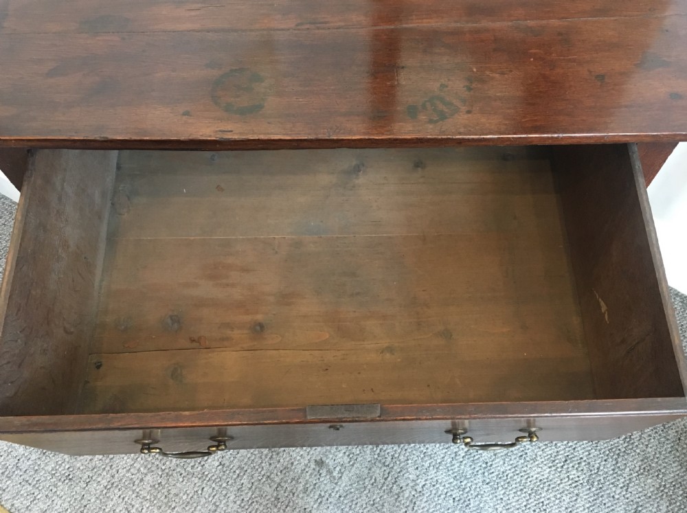 18th Century Georgian Oak Side Table on Pad Feet View XIII