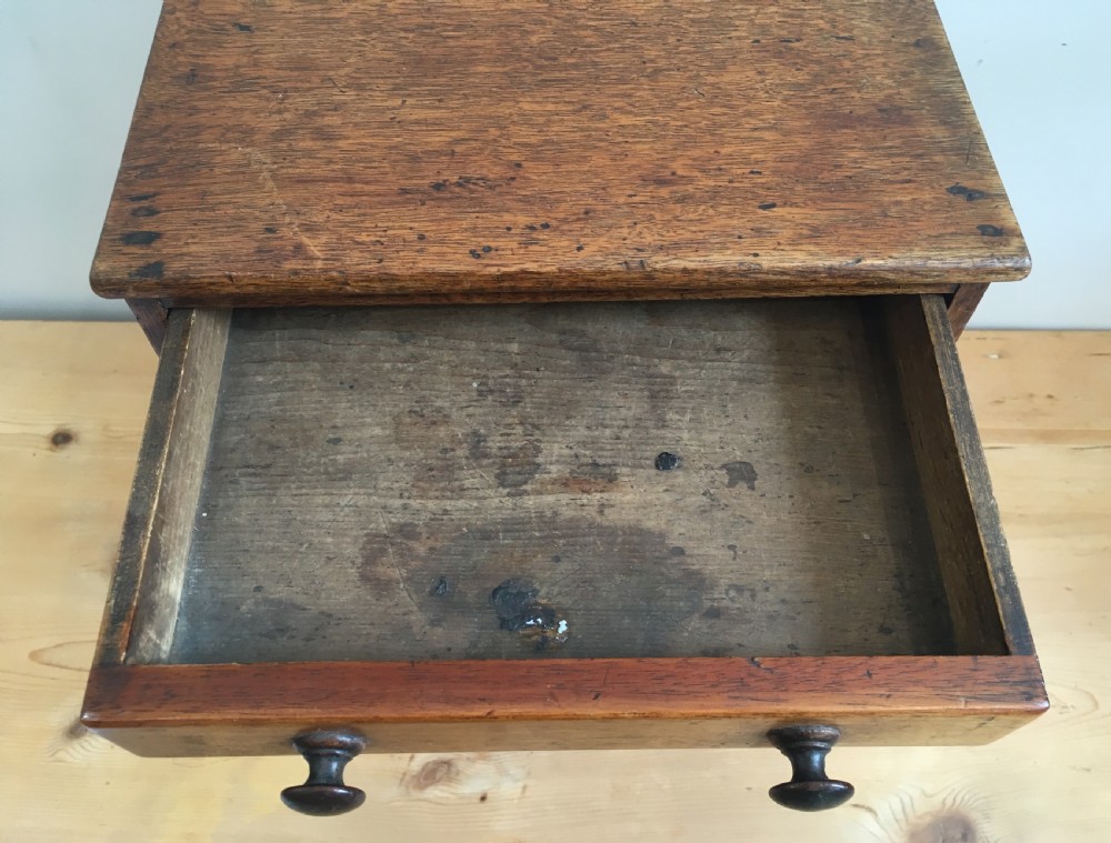 Antique Victorian Apprentice Made Miniature Mahogany Chest of Drawers View XI