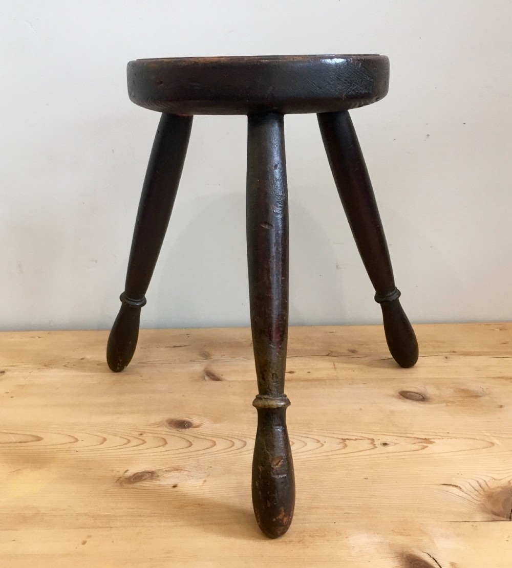 Antique Welsh Three Legged Milking Stool View II