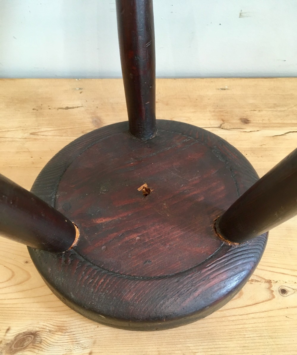 Antique Welsh Three Legged Milking Stool View VII