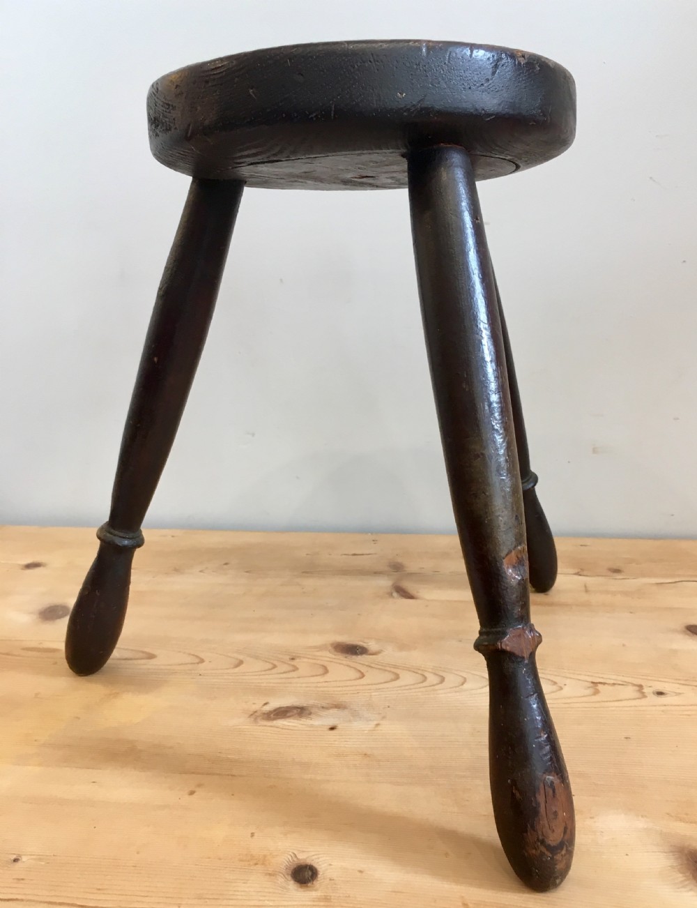 Antique Welsh Three Legged Milking Stool View X